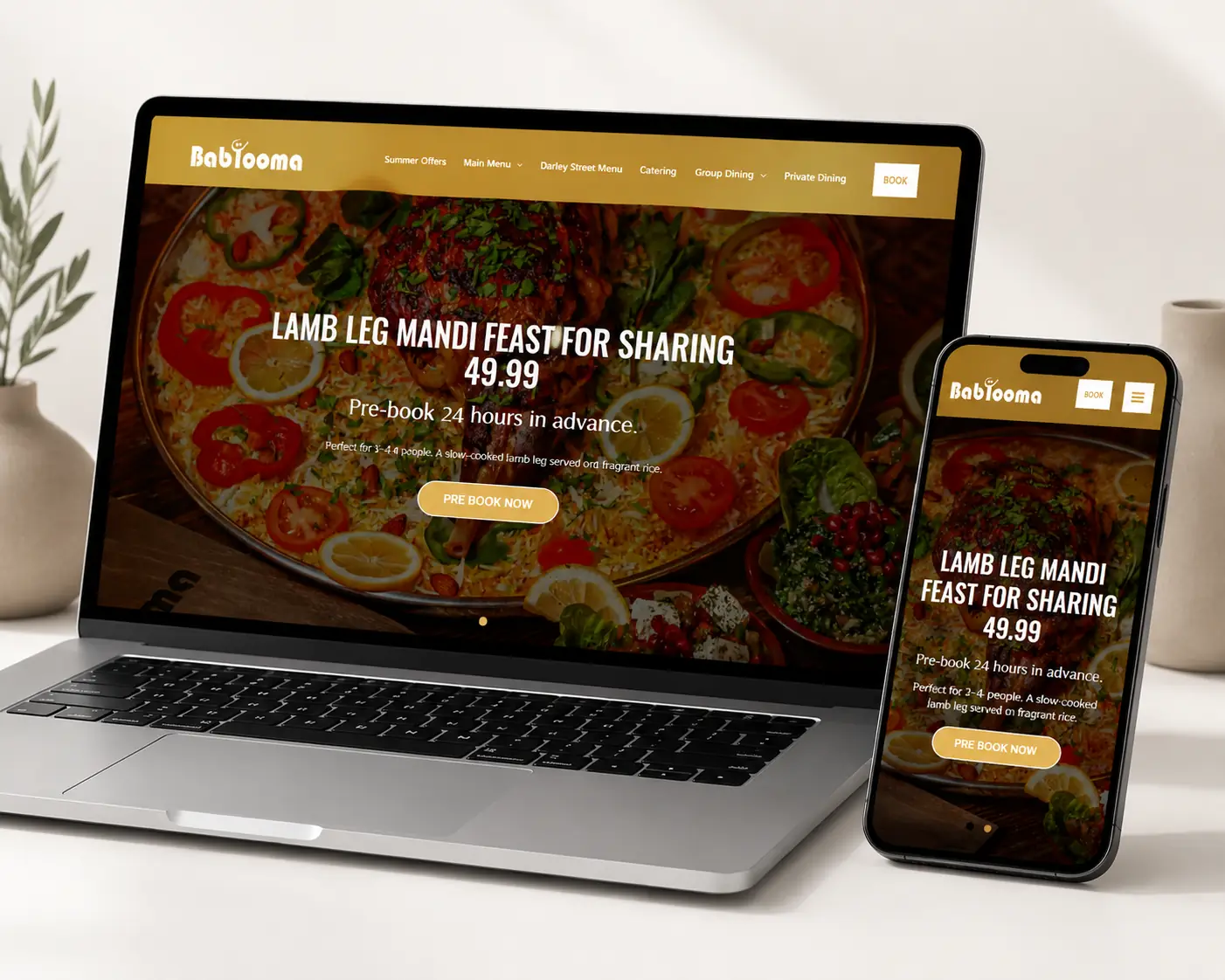 Bab Tooma restaurant website