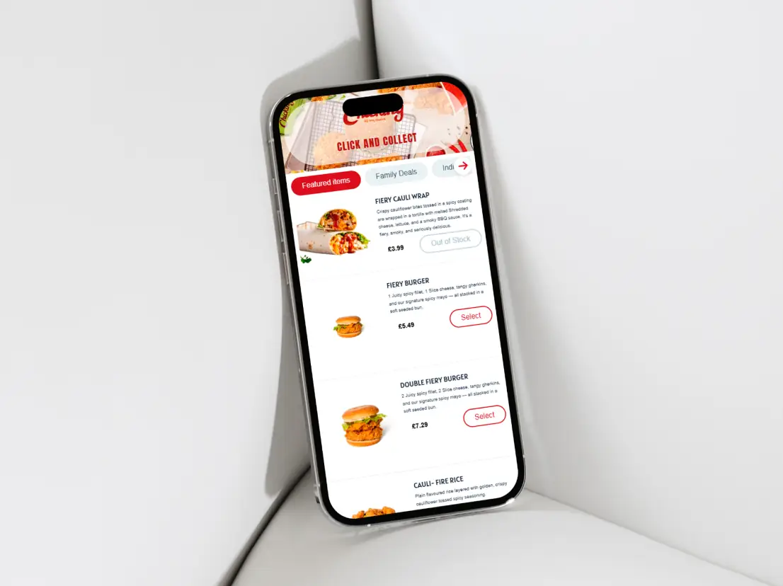 Chicking Selly Oak — Mobile ordering experience