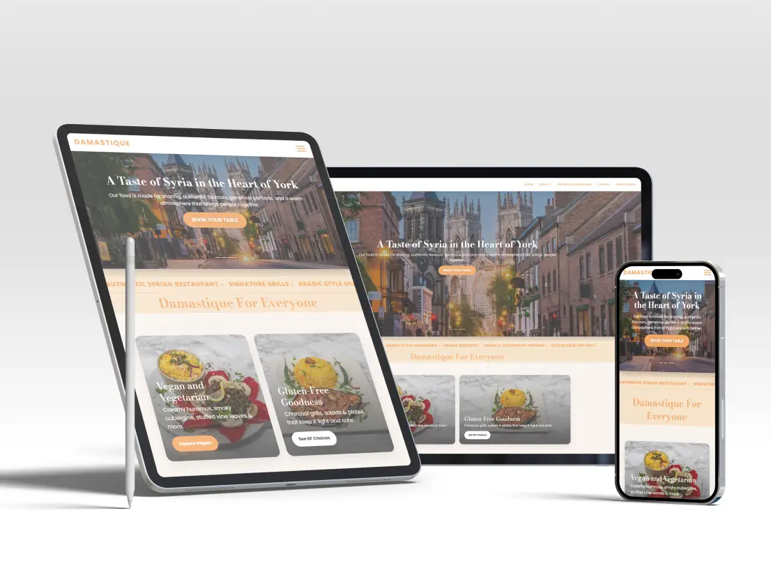 Damastique — Website design
