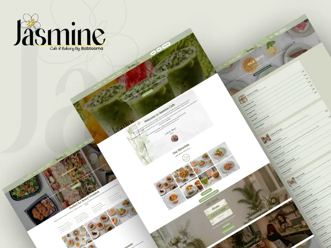 Jasmine Café — Menu & website design