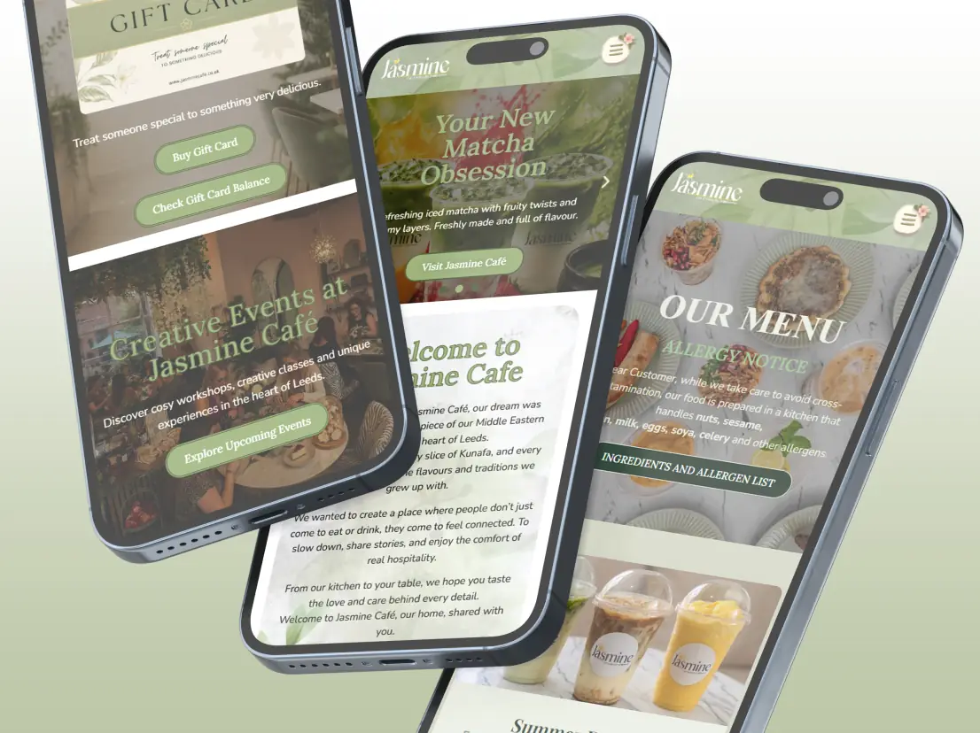 Jasmine Café — Mobile experience