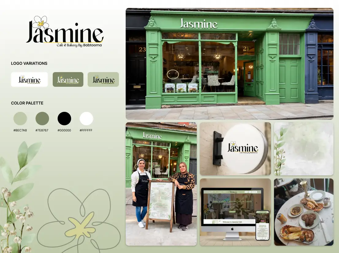 Jasmine Café — Branding materials
